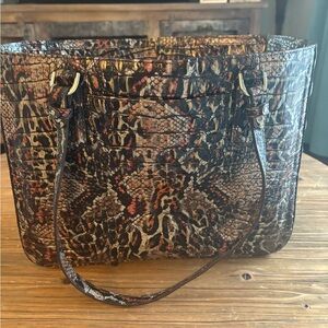 Brahmin Multicolor Snakeskin Tote